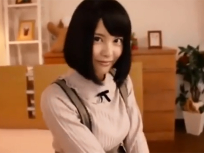 意味ありげな視線で挑発してくる巨乳美少女にムラついてピスハメ